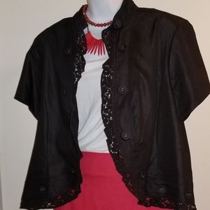 New Directions Black Jacket with Lace